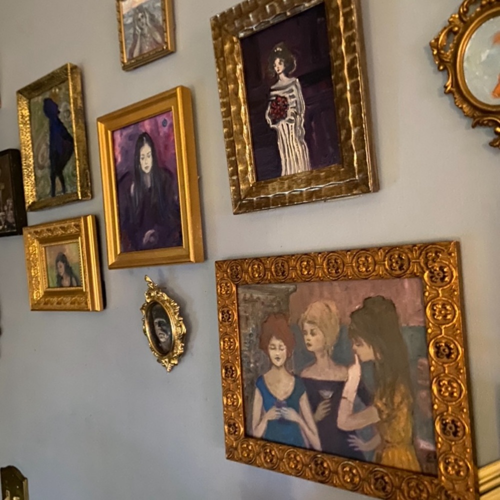 original oil painting, the ladies